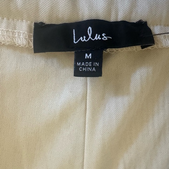 Lulus Sparkly Session Beige Sequin High Rise Wide-LegTrouser Pants, Size M, NWT - Picture 12 of 16